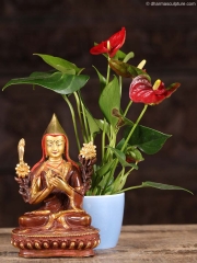 (SOLD) Tibetan Guru Tsongkhapa Buddhist Statue 6"