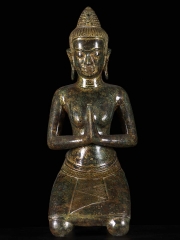 (SOLD) Adorned Orant of Angkor Wat Statue, Buddha's Disciple 20"