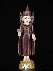 Protection Gesture Burmese Buddha Statue 14"
