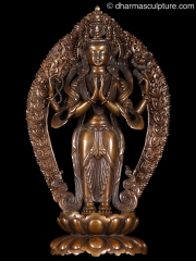 Buddhist Chenrezig, Avalokiteshvara Statue 9"