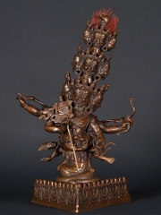 Rahul Copper Statue, God of Planets 18 1/2"
