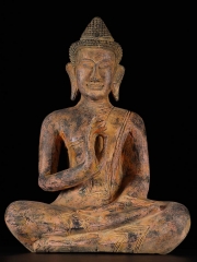 Vitarka Mudra Khmer Buddha Statue 15"
