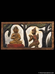 Buddha with Soldier Panel 15"