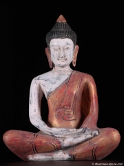 Meditation Gesture Khmer Buddha Statue 12"