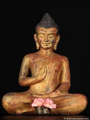 Soothing Golden Glimmer Buddha Statue 12"
