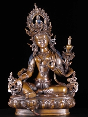 Tibetan Kalasa Tara Buddhist Statue 14"