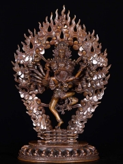 (SOLD) Hevajra & Nairatmya Yab-Yum Statue 13 1/2"