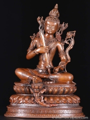 (SOLD) Newari Style Manjushri Statue 15”