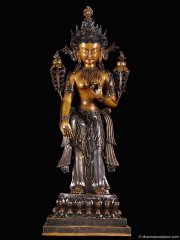 (SOLD) Standing Tara Statue, Tibetan Dolma 26"