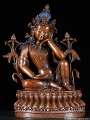 Relaxed Posture Bodhisattva Lokeshvara Statue 17"