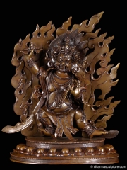 Buddhist Bodhisattva Vajrapani Statue 19"