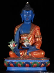 (SOLD) Master of Remedies, Bhaisajya Statue 8"