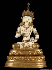 (SOLD) Dorje Sempa, White Vajrasattva Statue 14"