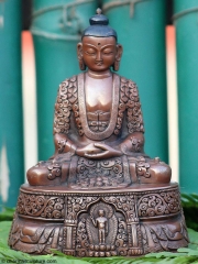 (SOLD) Dhyana Mudra Meditating Buddha Statue 6.5"