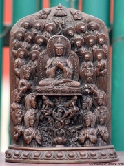 Dharmachakra Buddha Statue with Arhats and Bodhisattvas 10"