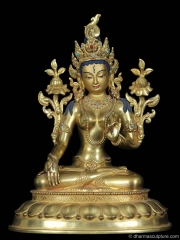 (SOLD) Tibetan White Tara Statue 11"