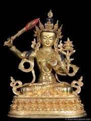 (SOLD) Tibetan God of Wisdom, Manjushri Statue 12"