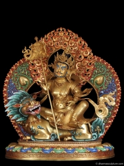 Masterpiece God of Wealth, Lion Kubera Statue 23"
