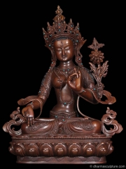 Mother Buddha, White Tara Statue 13.5"