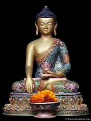 (SOLD) Beautifully Hand Painted Shakyamuni Buddha 10.5"